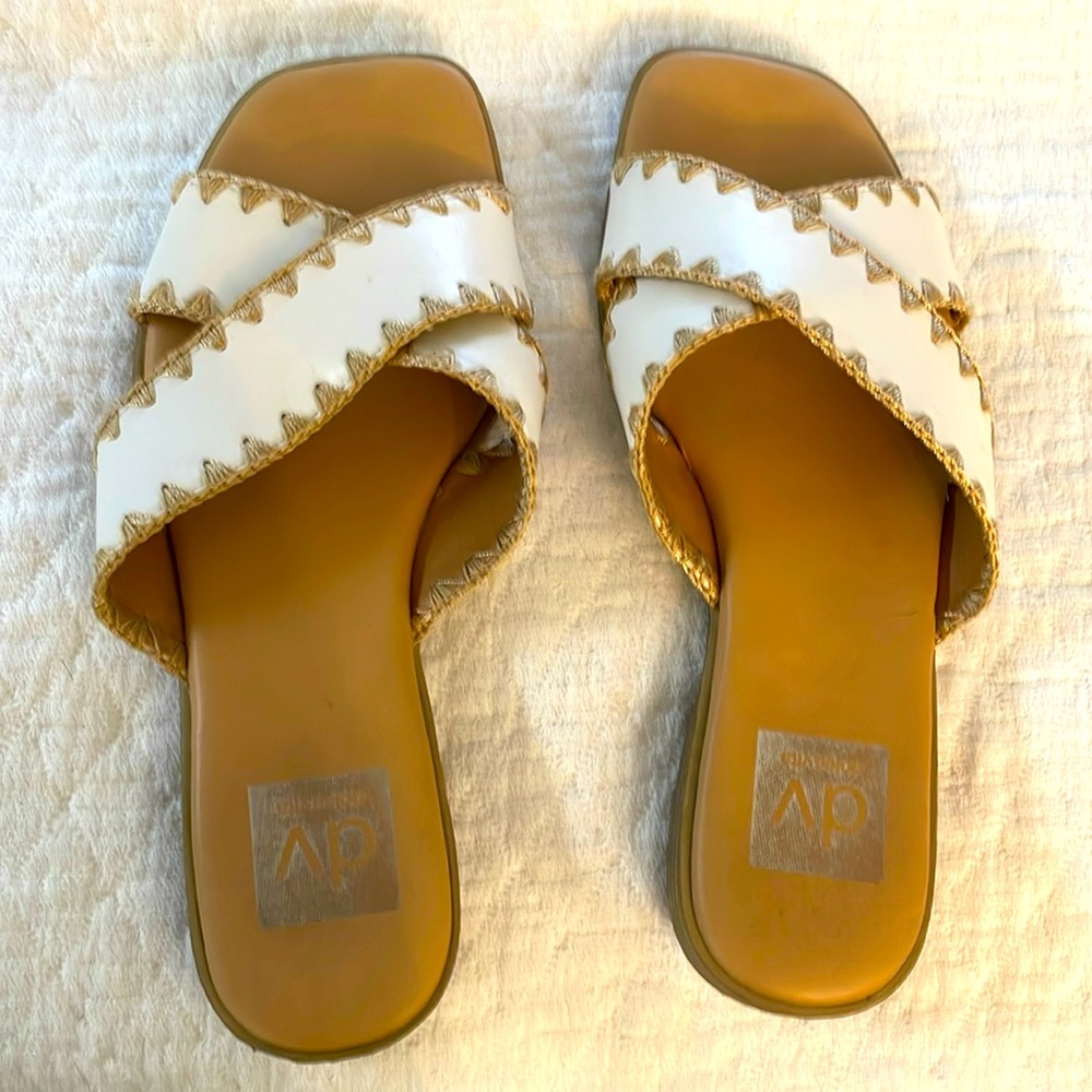 Miguel Crisscross Flat Slide Sandals